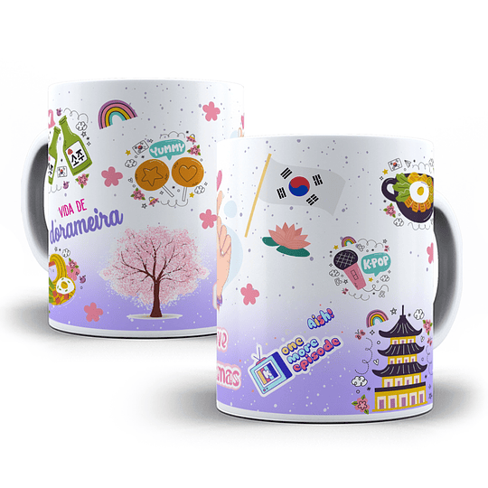 Arte para Caneca Doramas Dorameira Arquivo Png 