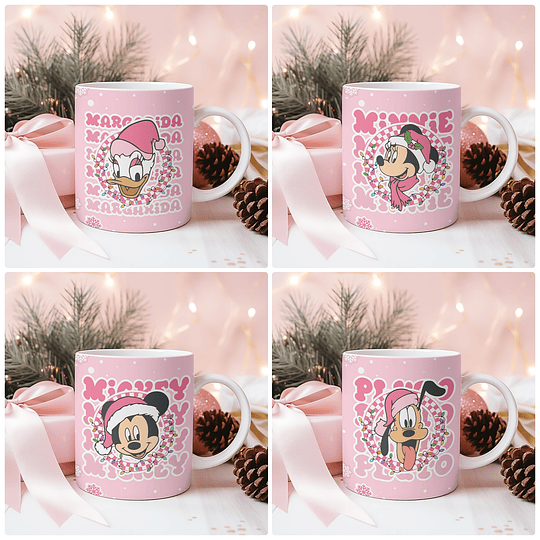 12 Arte para Caneca Mickey Natalino Candy em Jpg  