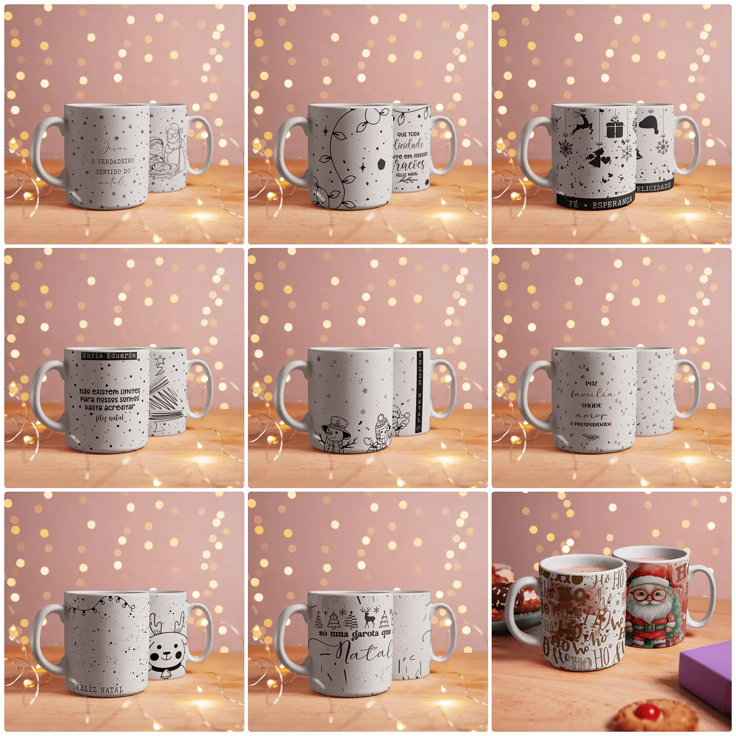21 Arte para Caneca Natal em Corel Draw 4