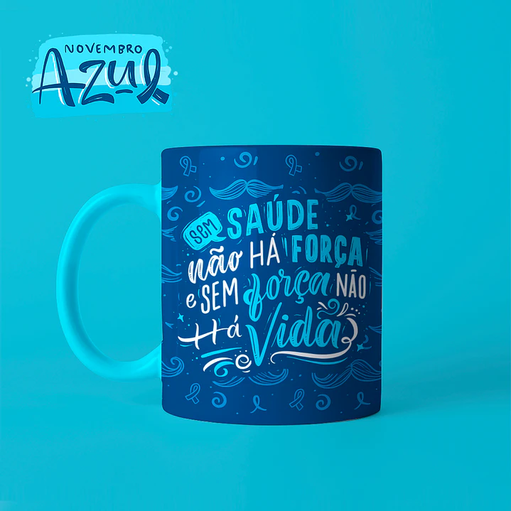 Arte Caneca Camisa Novembro Azul Arquivos Png 3