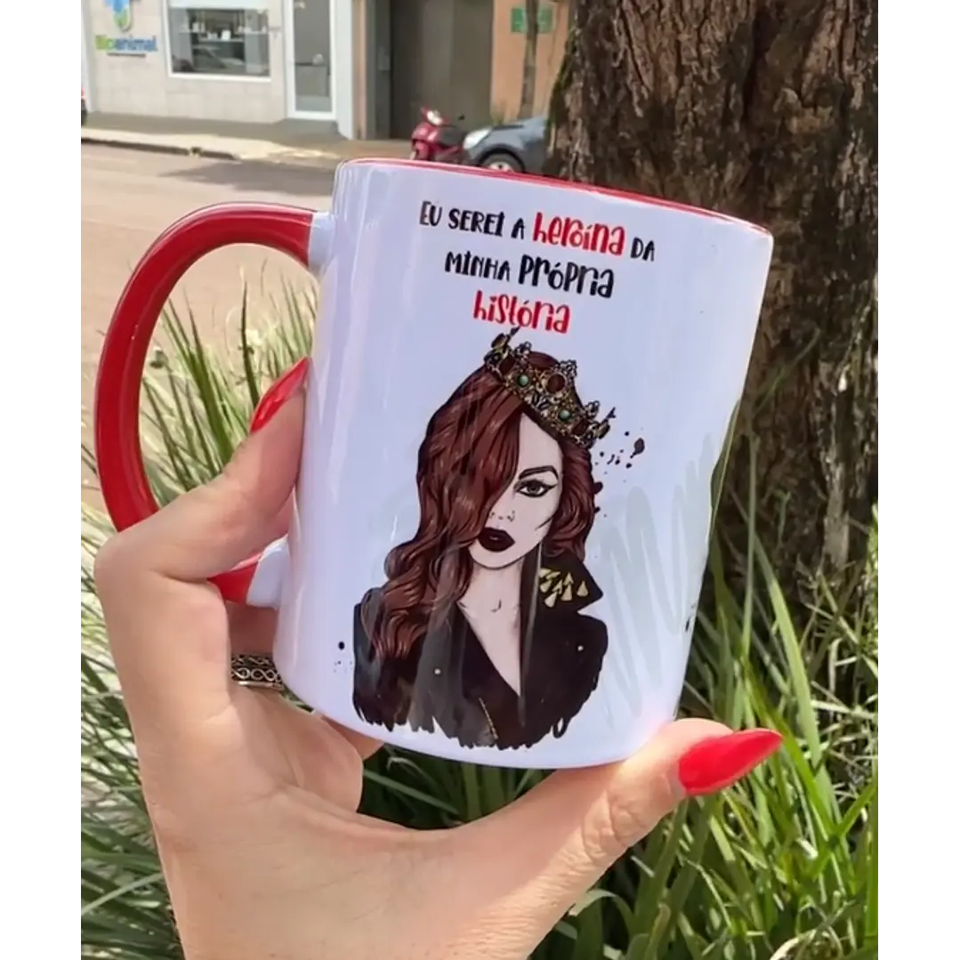 Artes para Caneca Serei a Heroína da Minha Própria História Frases em Corel Draw 1