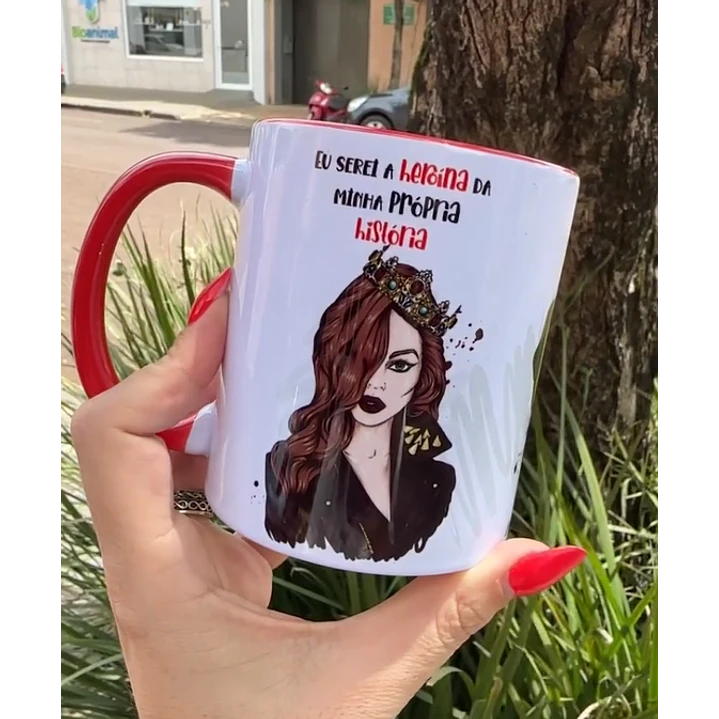 Artes para Caneca Serei a Heroína da Minha Própria História Frases em Corel Draw 1