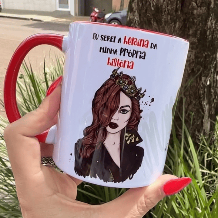 Artes para Caneca Serei a Heroína da Minha Própria História Frases em Corel Draw 1
