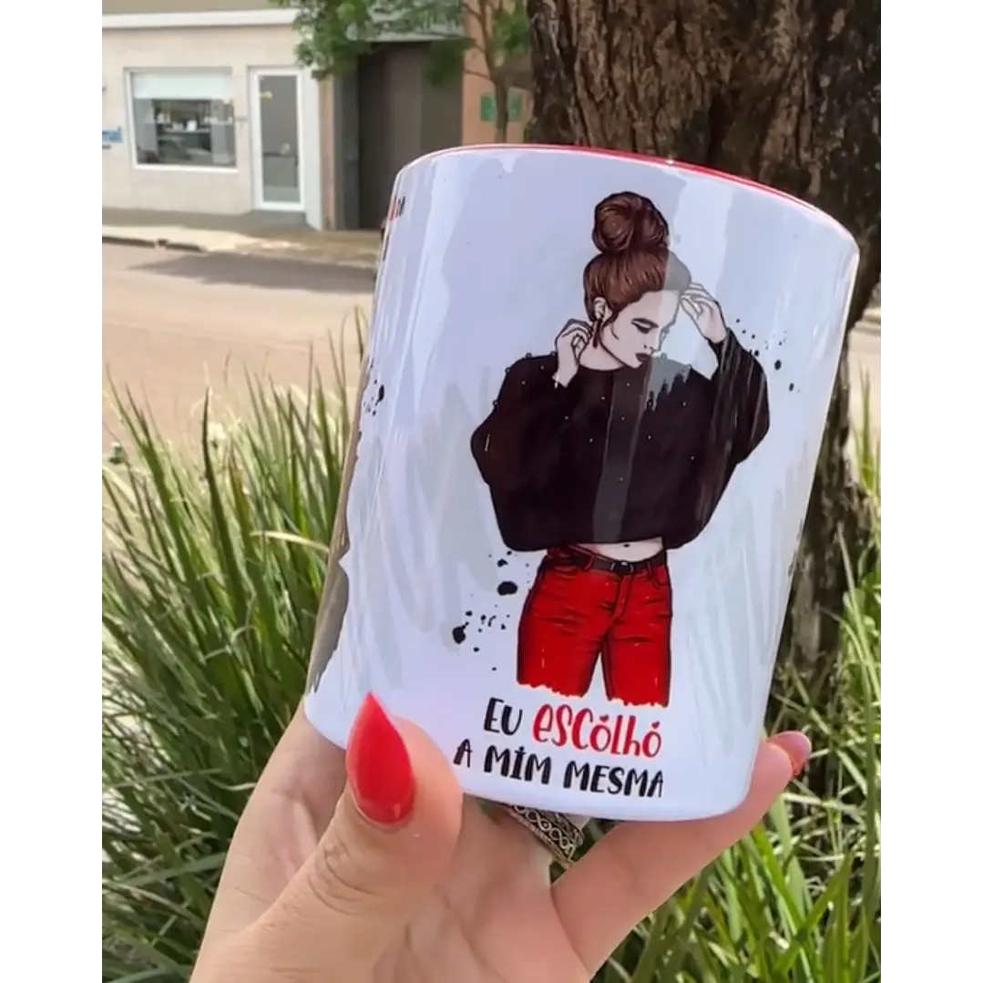 Artes para Caneca Serei a Heroína da Minha Própria História Frases em Corel Draw 2