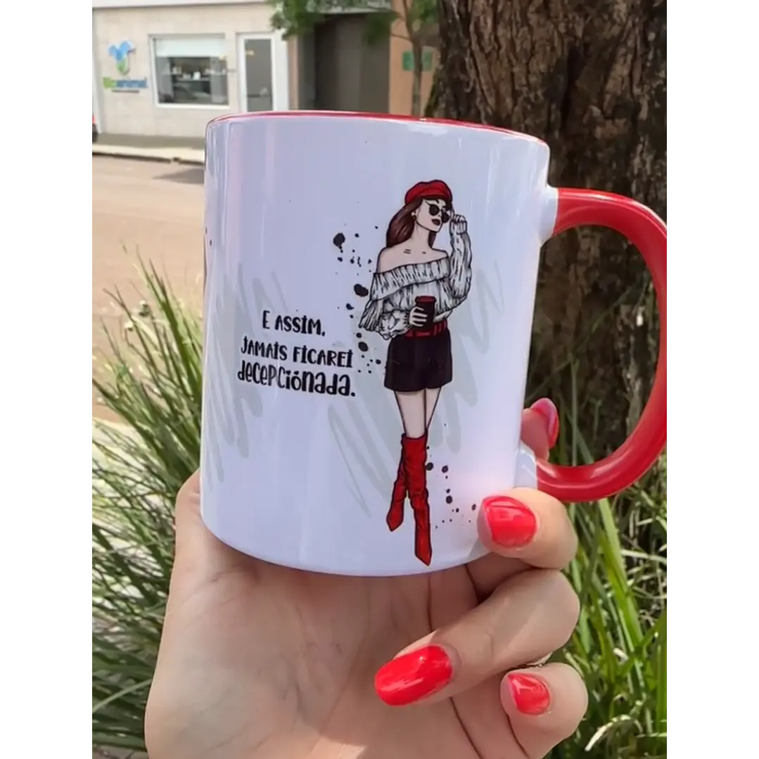 Artes para Caneca Serei a Heroína da Minha Própria História Frases em Corel Draw 3