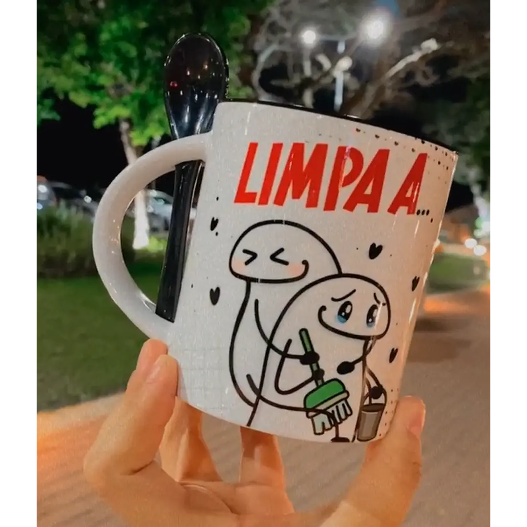 Arte Caneca Flork Limpa a Casa Comigo Arquivo Png   2