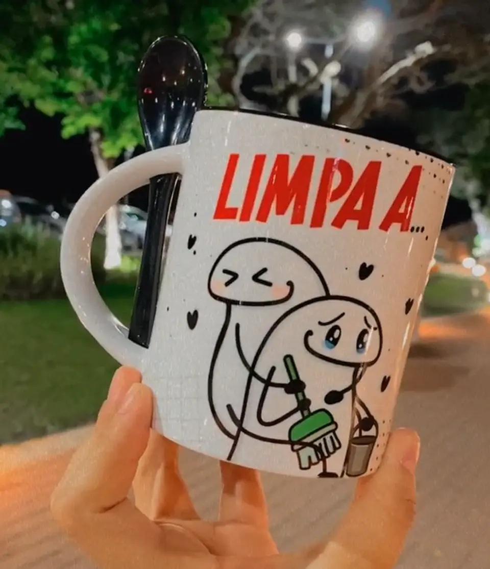 Arte Caneca Flork Limpa a Casa Comigo Arquivo Png   2