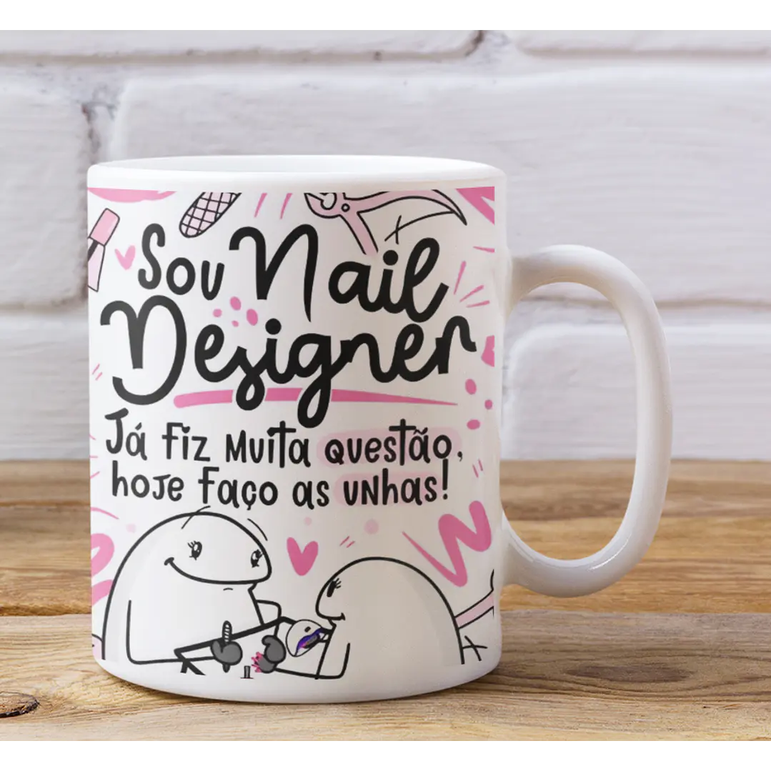 Arte Caneca Sou Nail Designer Arquivo Png  1
