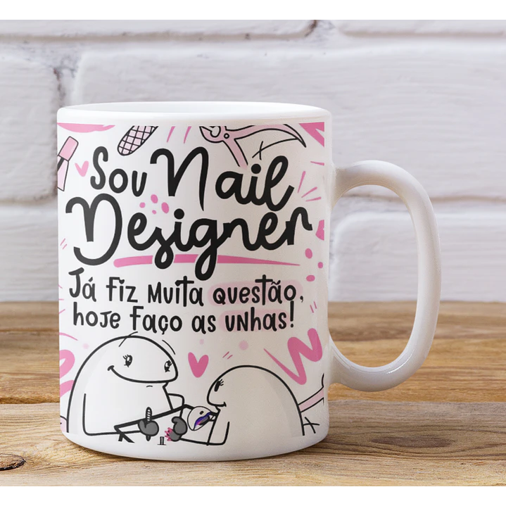 Arte Caneca Sou Nail Designer Arquivo Png  1