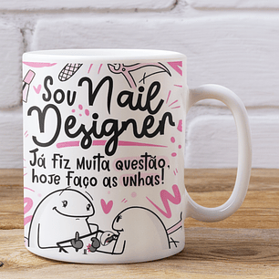 Arte Caneca Sou Nail Designer Arquivo Png 