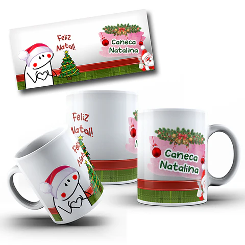 5 Arte para Caneca Flork Natal em Corel Draw
