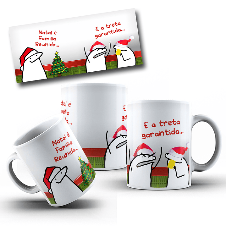 5 Arte para Caneca Flork Natal em Corel Draw 3
