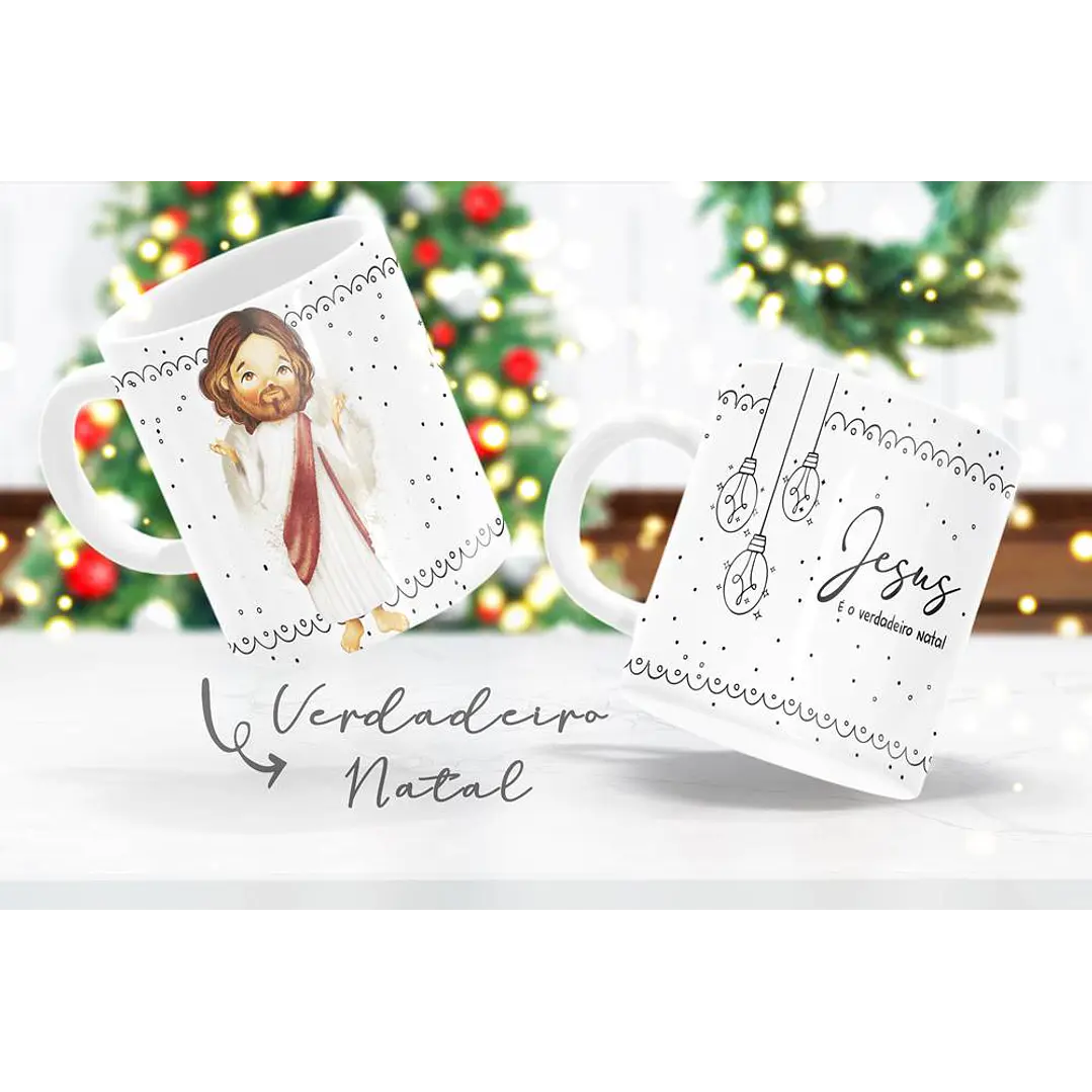 6 Arte para Caneca Natal Jesus em Corel Draw  1