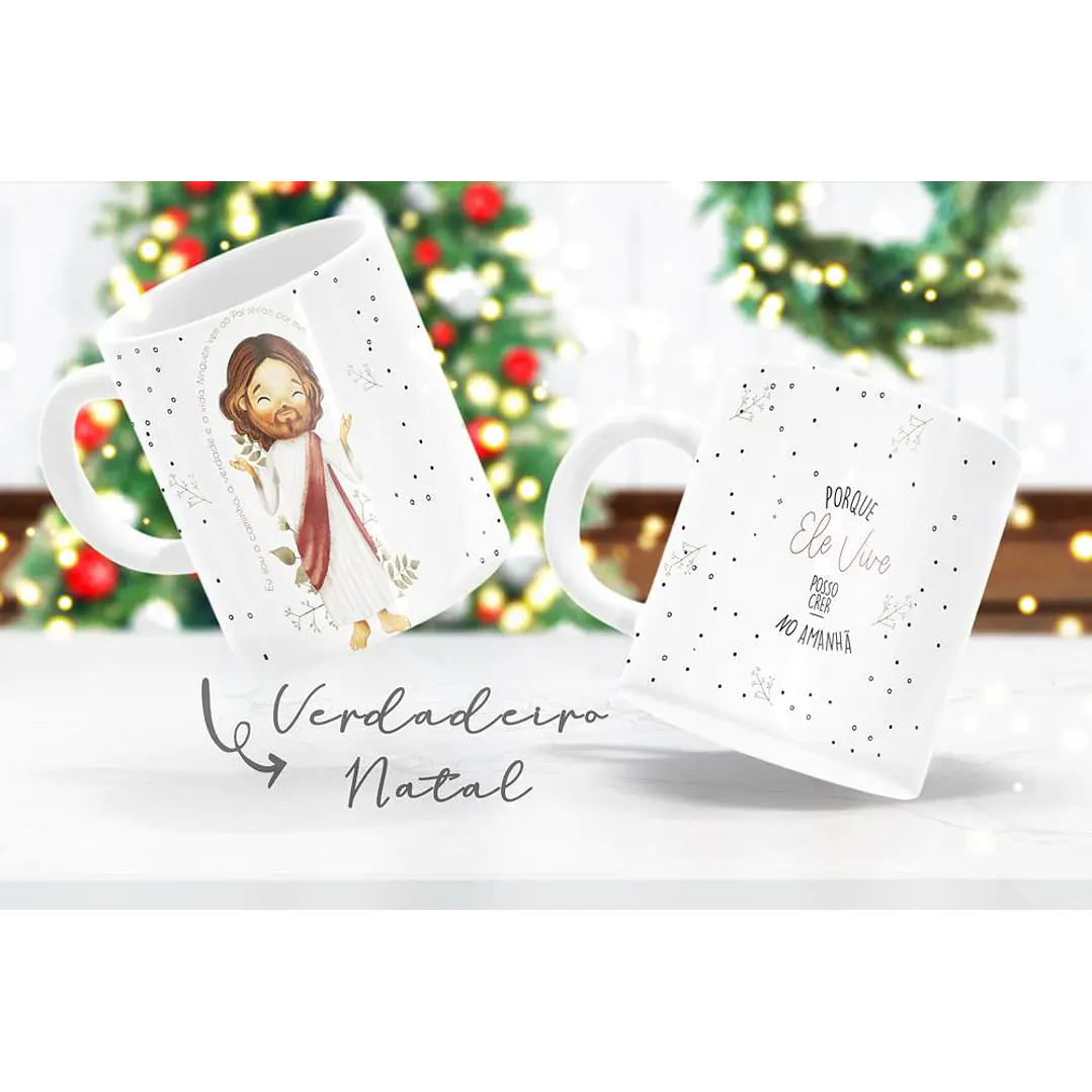 6 Arte para Caneca Natal Jesus em Corel Draw  3
