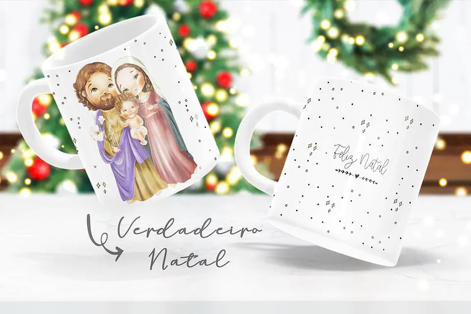 6 Arte para Caneca Natal Jesus em Corel Draw  5