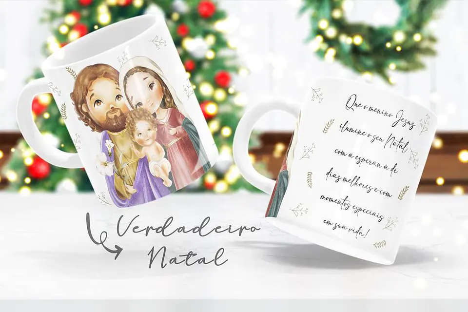 6 Arte para Caneca Natal Jesus em Corel Draw  2