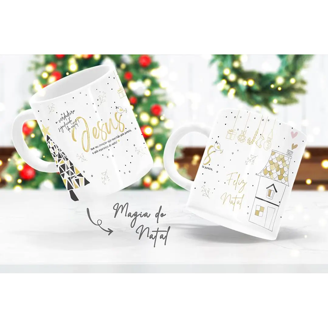 8 Arte para Caneca e Camisa Natal Minimalista em Corel Draw 1