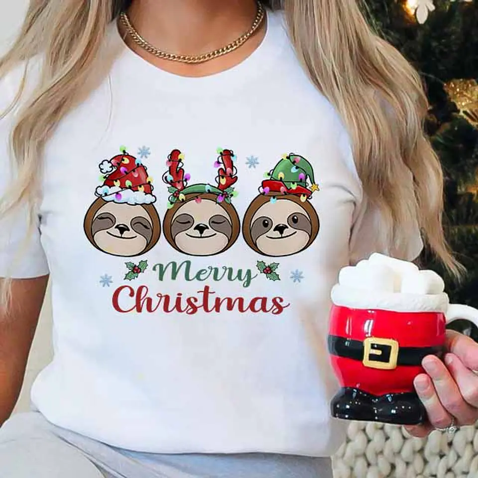 10 Arte para Camisa Natal das Preguiças em Corel Draw 3