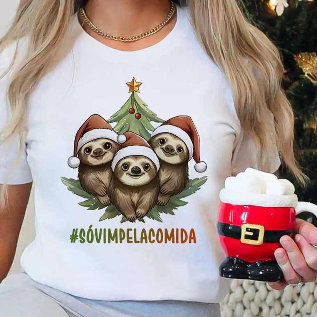 10 Arte para Camisa Natal das Preguiças em Corel Draw 8