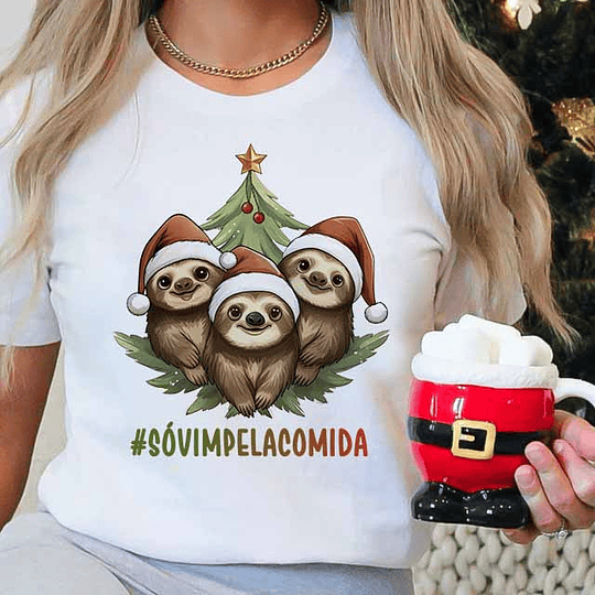 10 Arte para Camisa Natal das Preguiças em Corel Draw