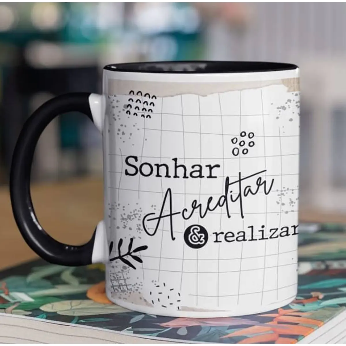 10 Arte para Caneca Frase Motivacional Seja Forte em Corel