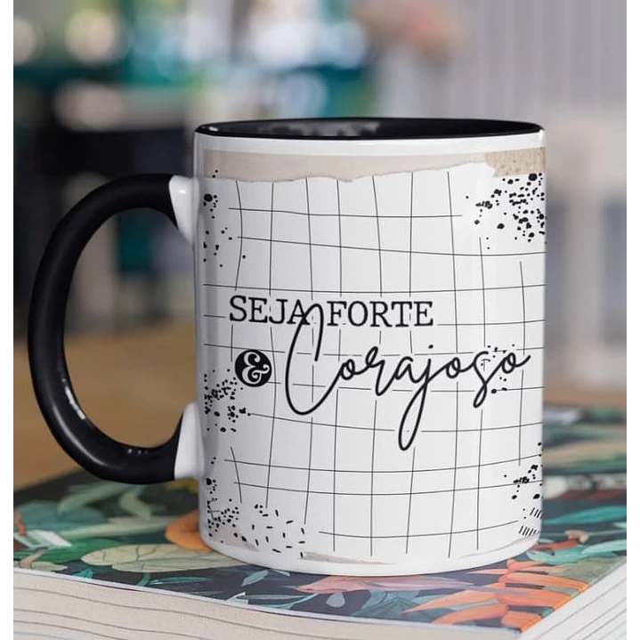 10 Arte para Caneca Frase Motivacional Seja Forte em Corel Draw 2