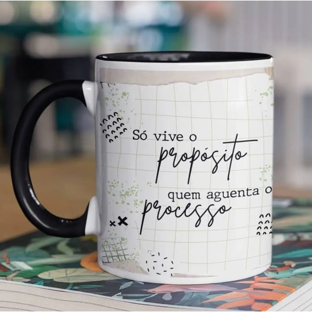 10 Arte para Caneca Frase Motivacional Seja Forte em Corel Draw 4