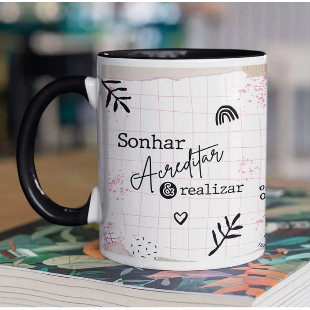 10 Arte para Caneca Frase Motivacional Seja Forte em Corel Draw 8