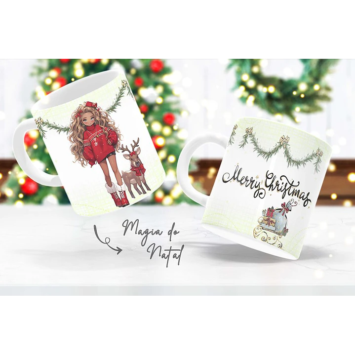 17 Artes para Caneca e Camisa Magia do Natal em Corel Draw 7