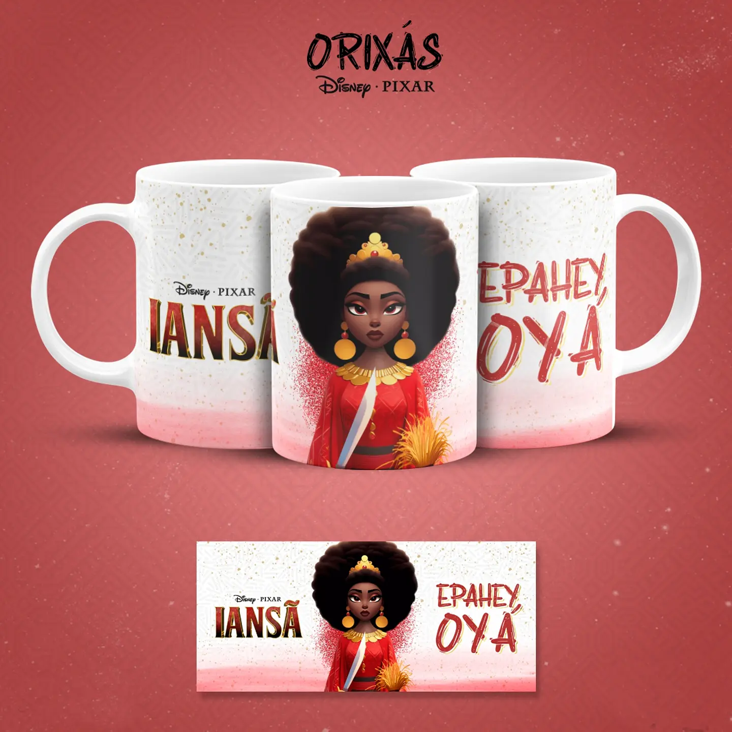 19 Artes para Caneca Orixás Pixar em Jpg 4