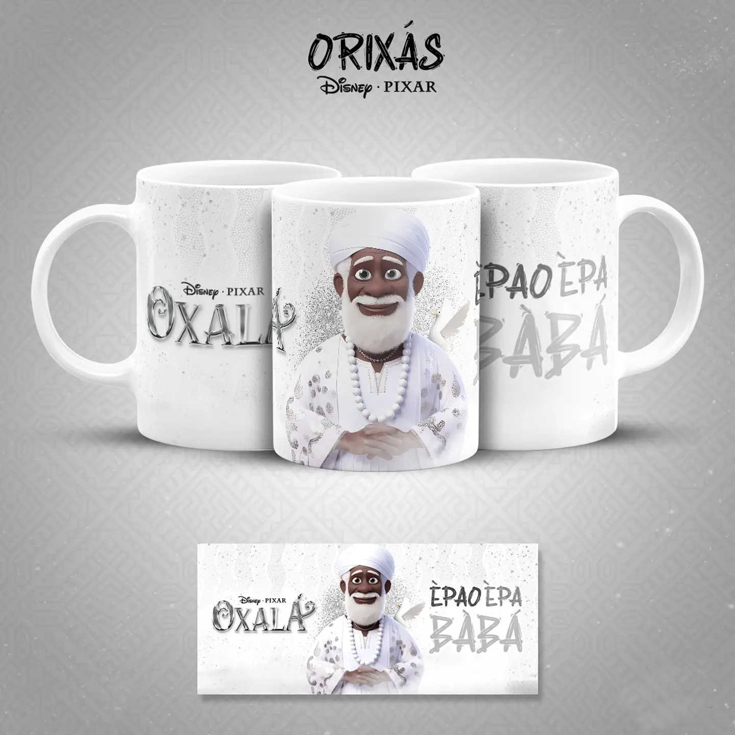 19 Artes para Caneca Orixás Pixar em Jpg 5