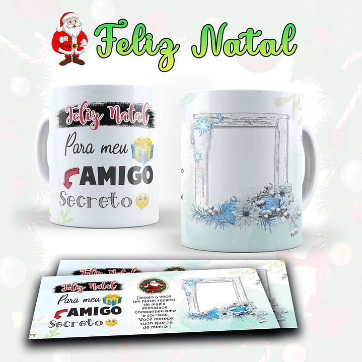 22 Artes para Caneca Natal em Corel Draw 3