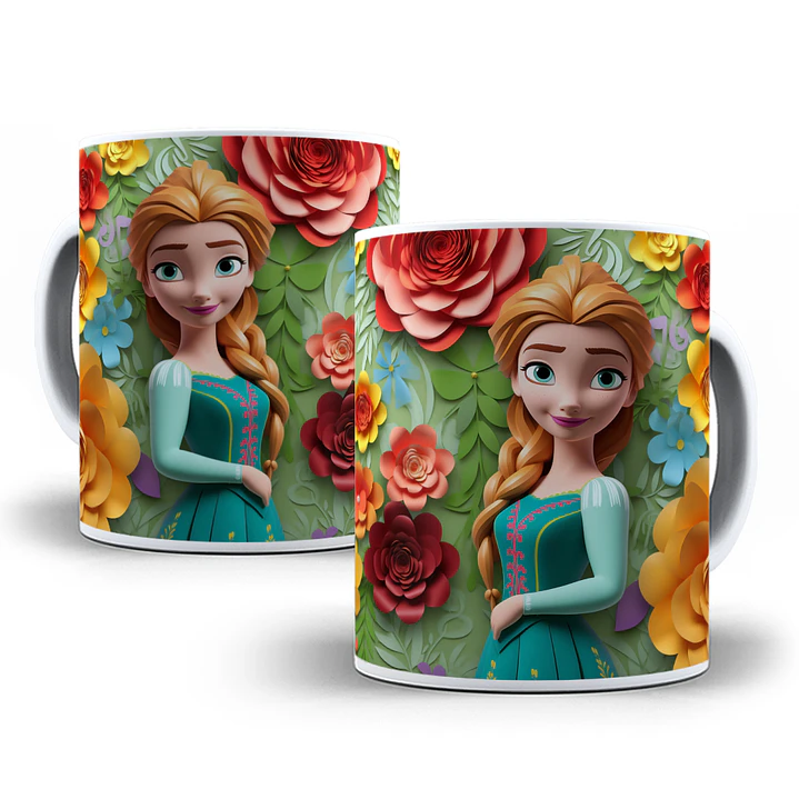 30 Artes para Caneca Princesas da Disney 3d em Jpg 8