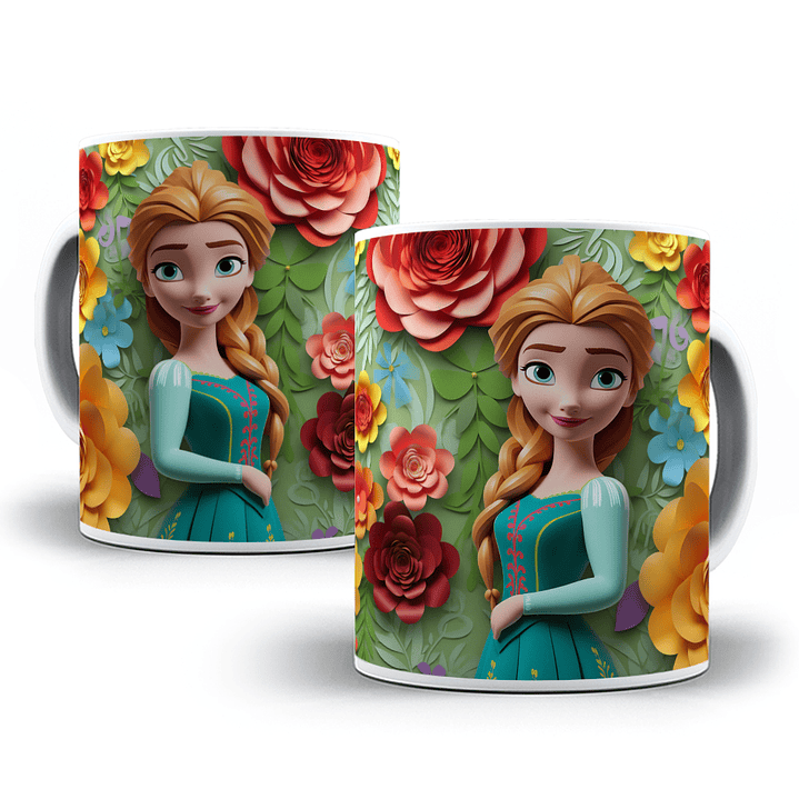 30 Artes para Caneca Princesas da Disney 3d em Jpg 8