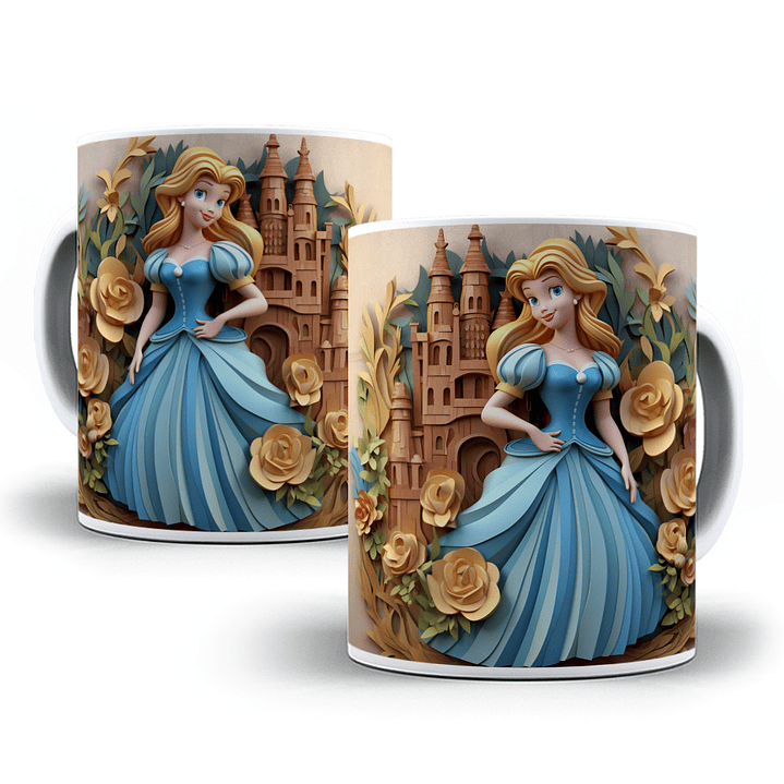 30 Artes para Caneca Princesas da Disney 3d em Jpg 11