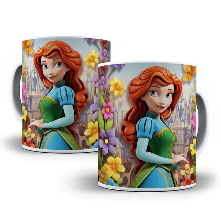 30 Artes para Caneca Princesas da Disney 3d em Jpg 13