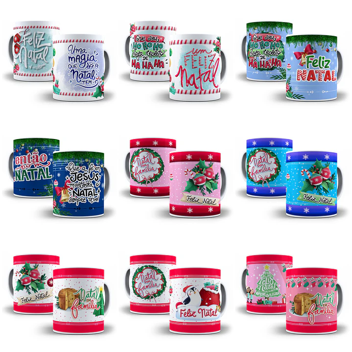 140 Artes para Caneca Natal Papai Noel Frases Arquivo em Jpg 4