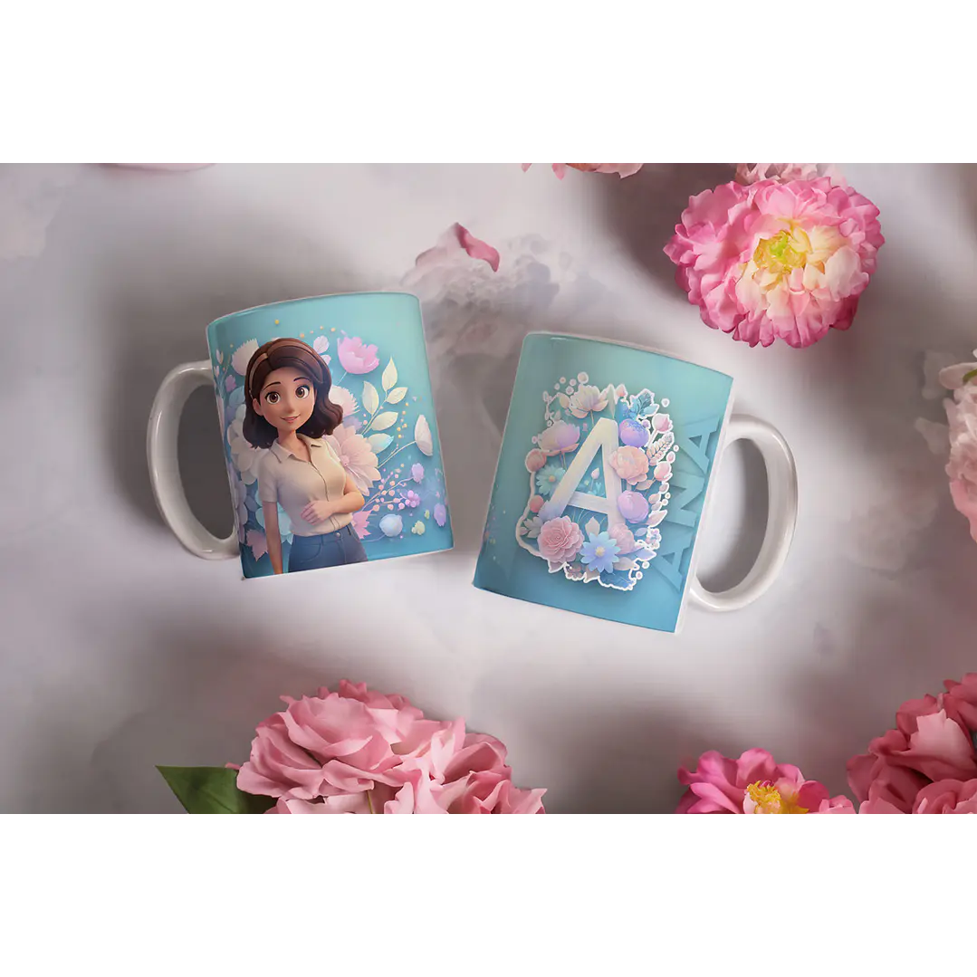 Artes para Caneca Alfabeto com Avatares em CorelDraw 9