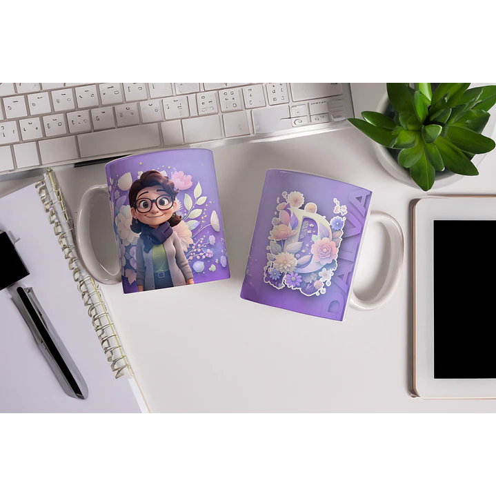 Artes para Caneca Alfabeto com Avatares em CorelDraw 7