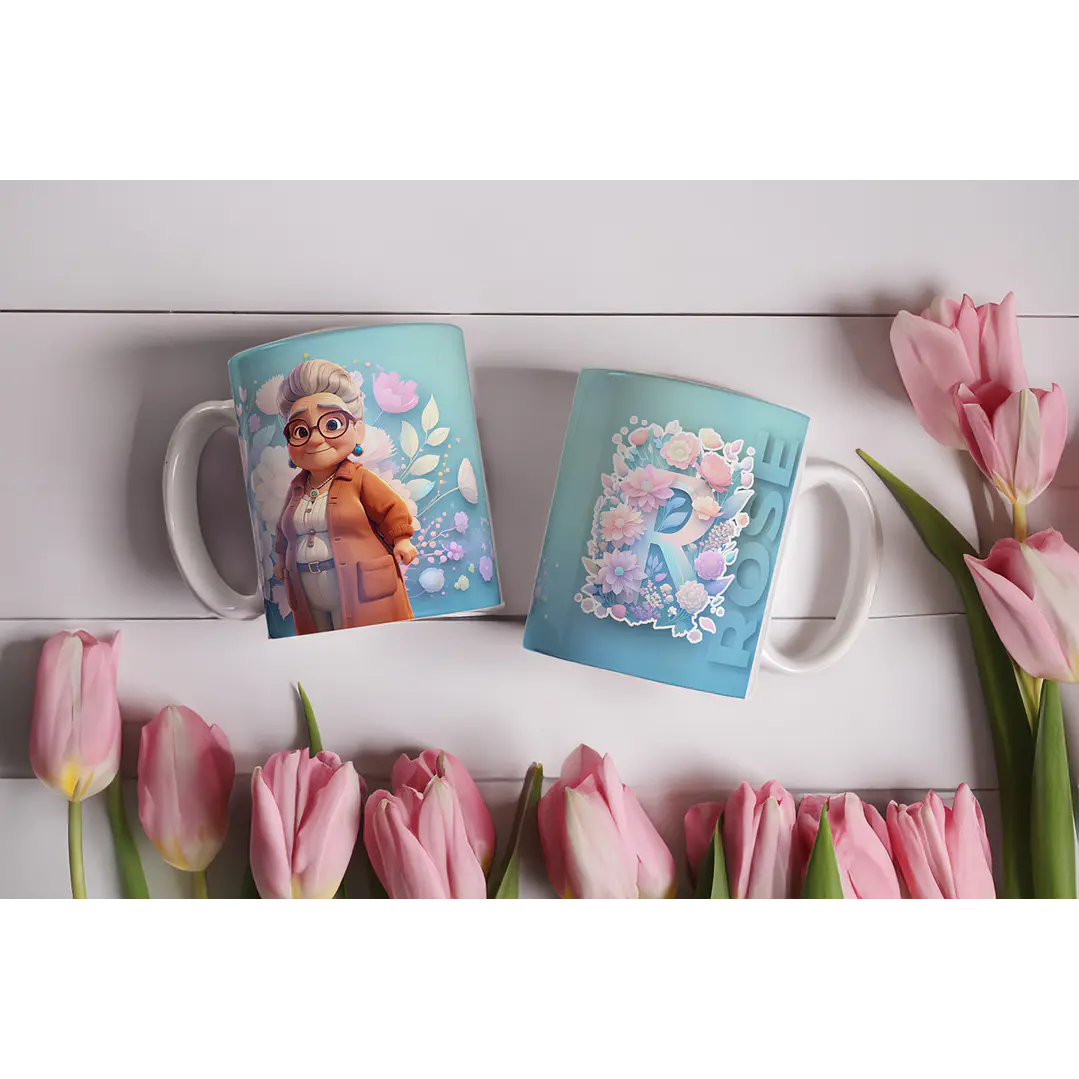 Artes para Caneca Alfabeto com Avatares em CorelDraw 6