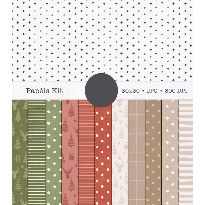Kit Digital Então é Natal Aquarelados Arquivos em Png   6
