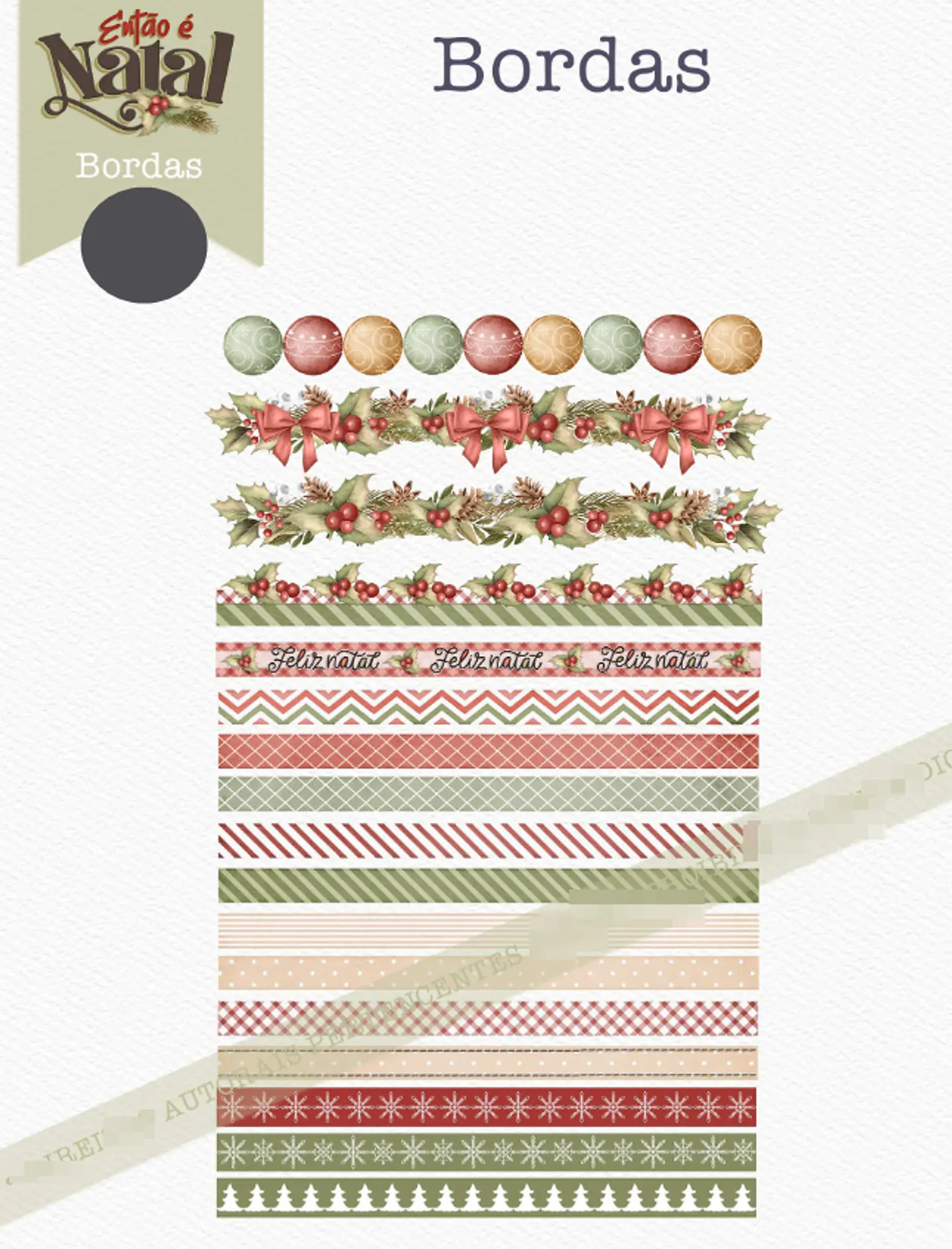 Kit Digital Então é Natal Aquarelados Arquivos em Png   11