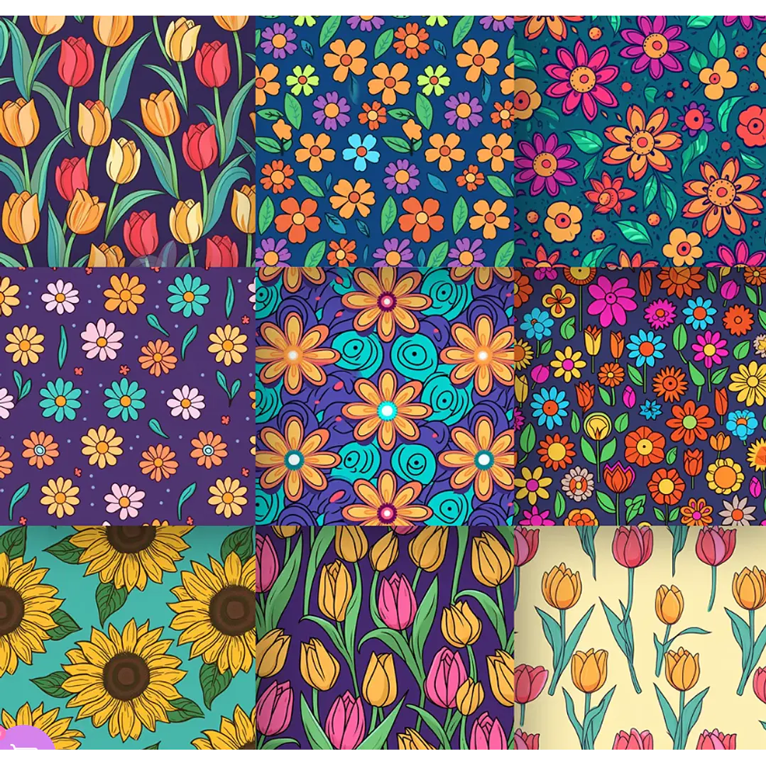 Kit Digital Meninas e Flores 3D Arquivos em Png 8