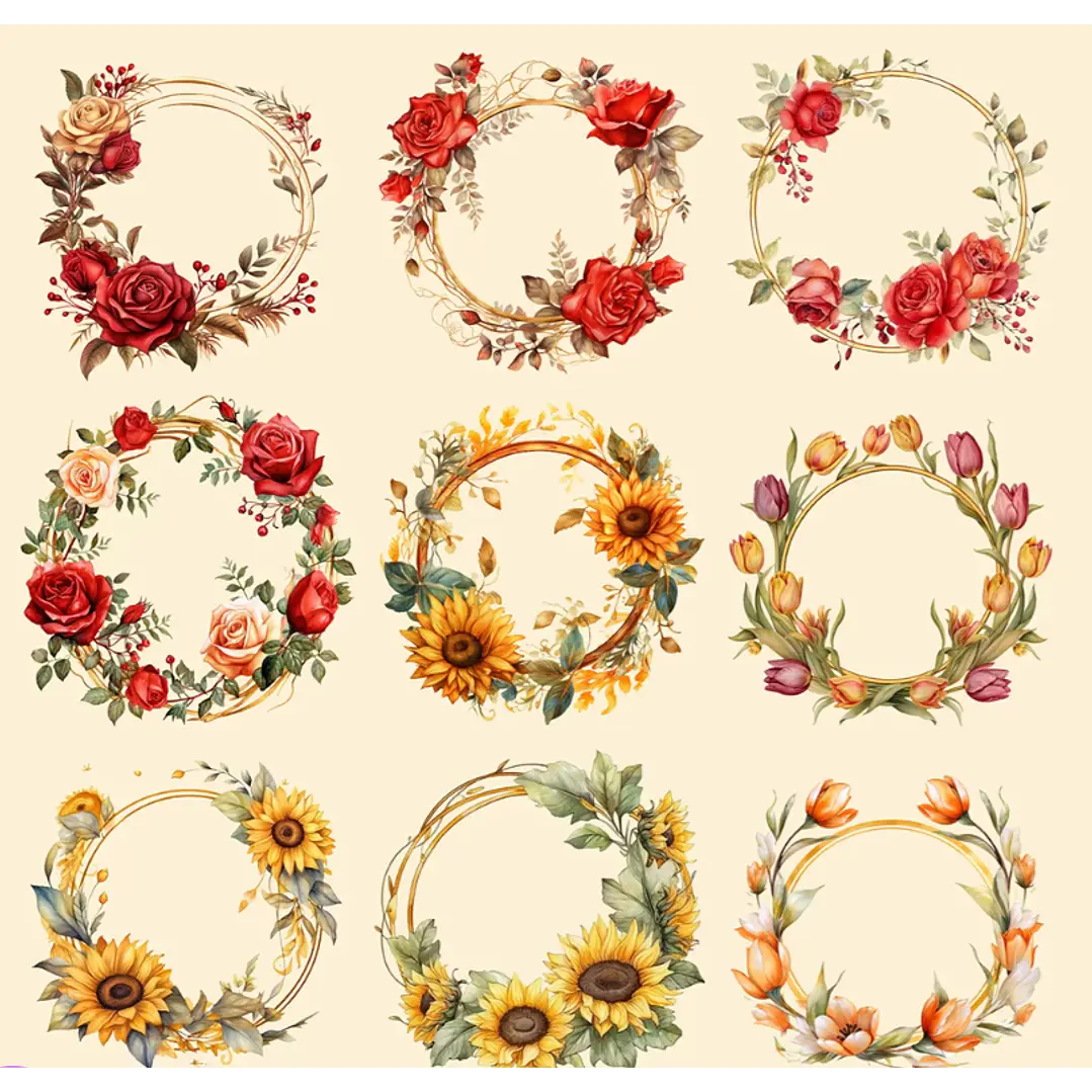 Kit Digital Meninas e Flores 3D Arquivos em Png 7