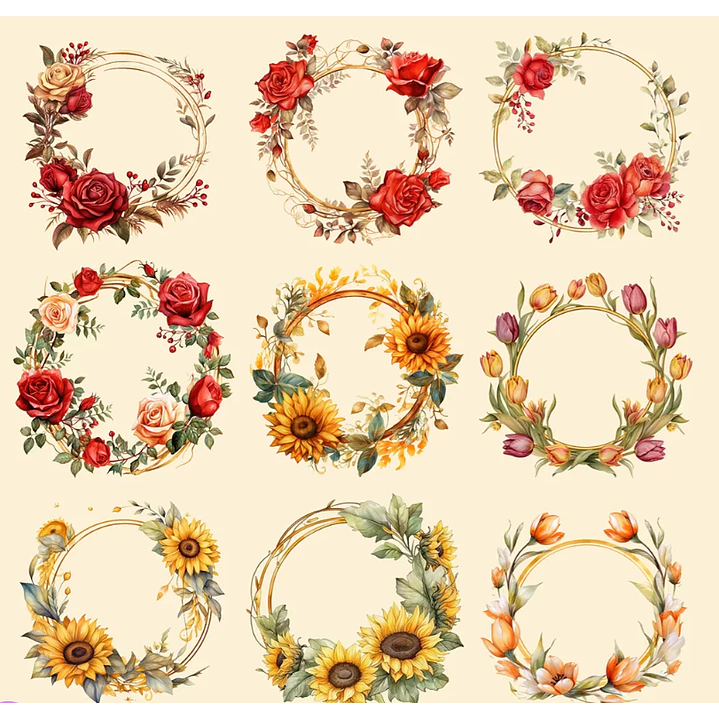 Kit Digital Meninas e Flores 3D Arquivos em Png 7