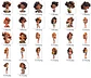 Kit Digital Meninas e Flores 3D Arquivos em Png - thumbnail 6