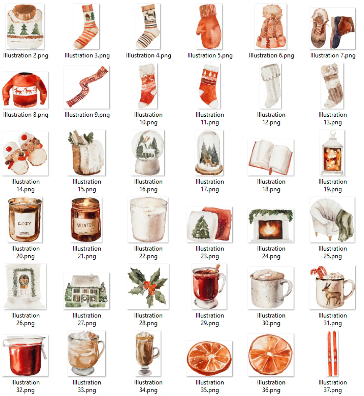 Kit Digital Natal Animais e Outros Arquivos em Png 5