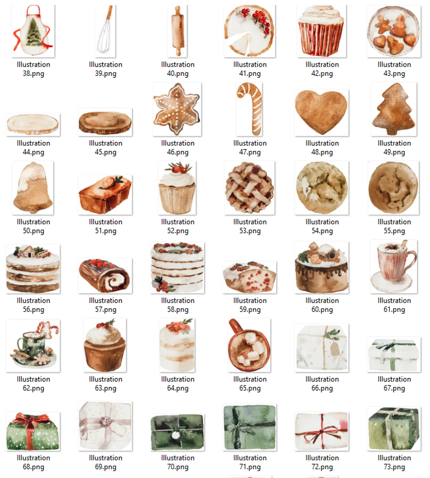 Kit Digital Natal Animais e Outros Arquivos em Png 7