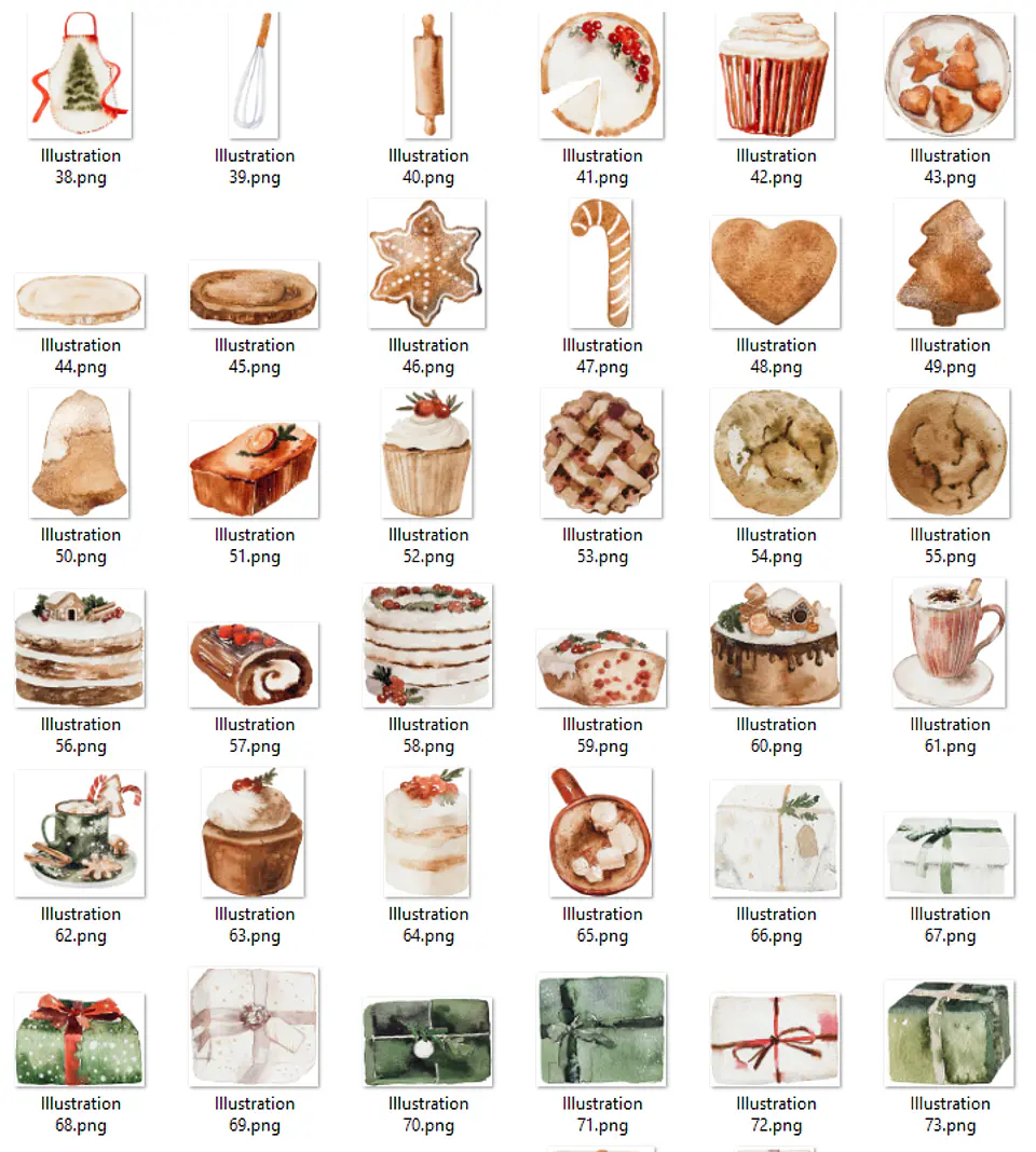 Kit Digital Natal Animais e Outros Arquivos em Png 7