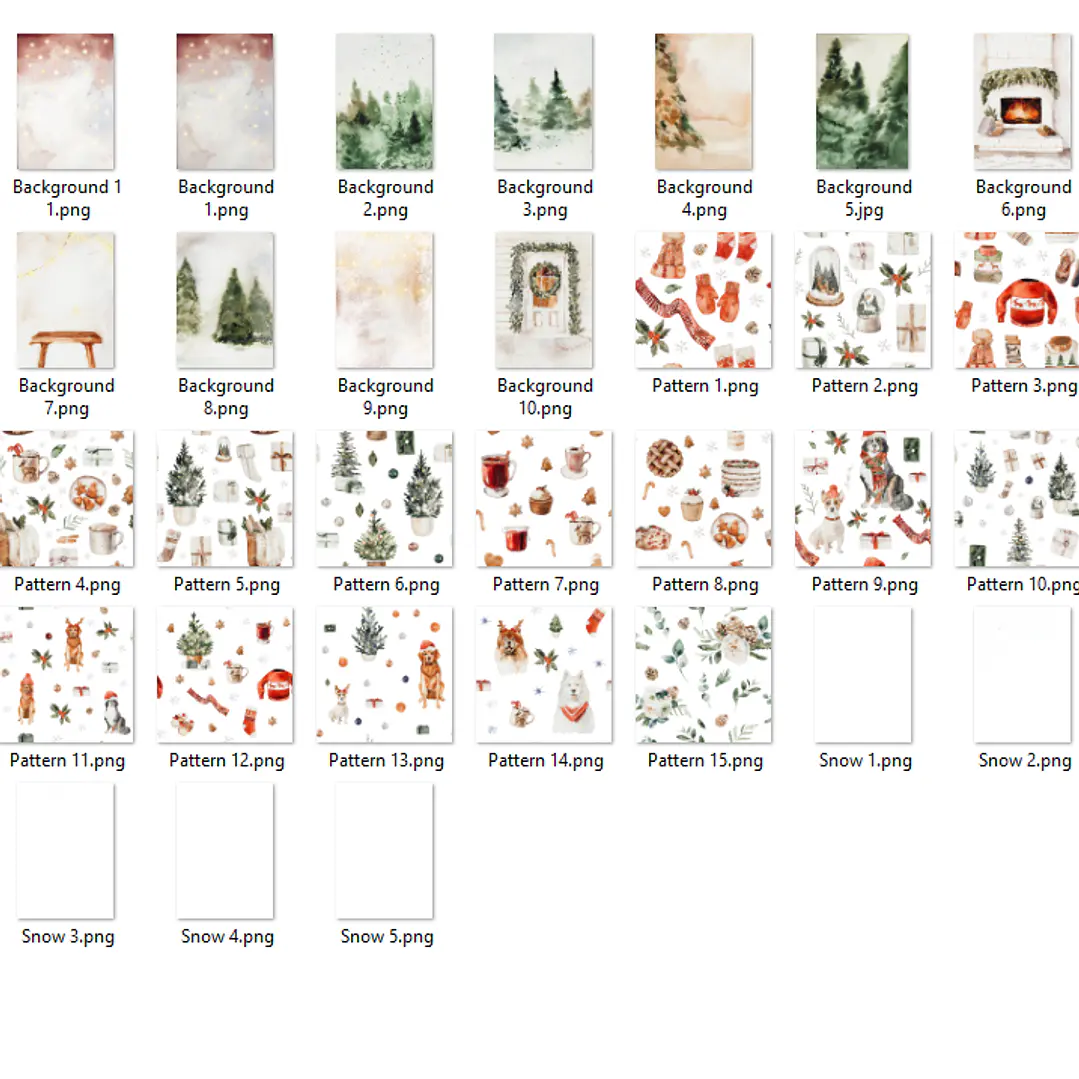 Kit Digital Natal Animais e Outros Arquivos em Png 9